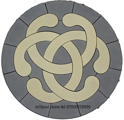 1.8m  LOVE KNOT CIRCLE  PATIO PAVING SLAB STONE GARDEN (DELIVERY EXCEPTIONS) • £189.99