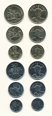$7.79 • Buy Swaziland Eswatini - Set 6 Coins 10 20 50 Cents 1 2 5 Emalangeni 2018 - 2021 UNC