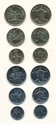 Swaziland Eswatini - Set 6 Coins 10 20 50 Cents 1 2 5 Emalangeni 2018 - 2021 UNC • $7.79