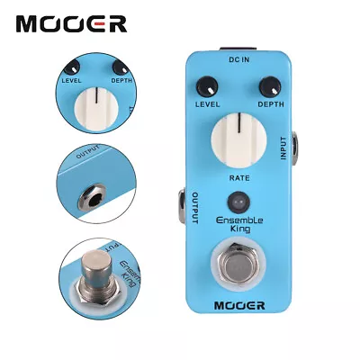 Mooer Ensemble King Analog Chorus Guitar Effects Pedal LEVEL / DEPTH / RATE US • $48.69