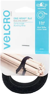 VELCRO(R) Brand ONE-WRAP(R) Roll 3/4 X36  Black • $9.11
