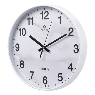 30CM Round Wall Clock Simple Bedroom Kitchen Clocks Quartz Movement Office Home • £7.95