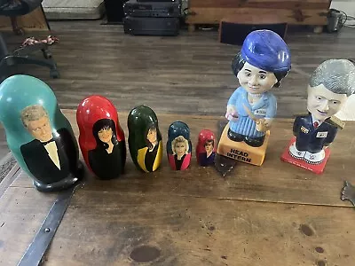 Vintage ￼￼ Bill Clinton Monica Lewinsky￼Bobblehead Dolls And Egg Lot • $49