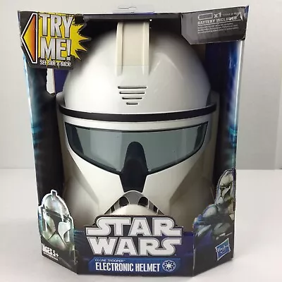 Star Wars Clone Trooper Electronic Helmet Hasbro 2011 New In Box. • $110