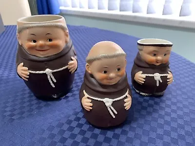 £12 • Buy Goebel Monks Set Of 3 Mug Jug Bowl With Lid