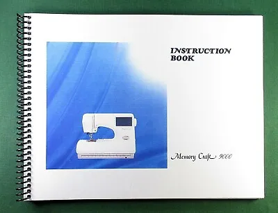 Janome Memory Craft 9000 Instruction Manual: 113 Pages & Protective Covers! • $20.75