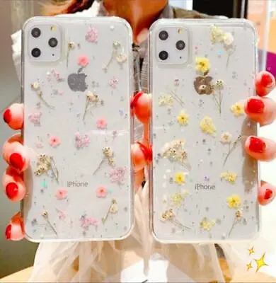 £4.75 • Buy Glitter Case For IPhone 13 11 12 SE XR 14 7 8 X Cute Flower Silicone Clear Cover