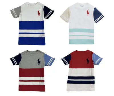 Polo By Ralph Lauren Multi Colour Cotton T Shirt Kids Age 2 To 18 Boys Girls • £9.99