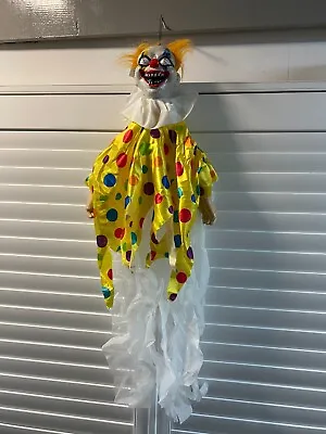 Halloween Animated Hanging Party Prop Moving Arms Light Up Eyes - Clown • £24.99