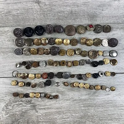 Large Lot Antique Vintage Navy Military Buttons Anchors Approximately 90 Pieces • $39.99