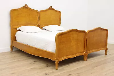 Curly Birdseye Maple Antique King Size Bed #42175 • $1675