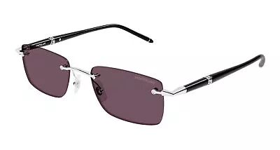 NEW Mont Blanc MB0344S-002 Silver Sunglasses • $277.93