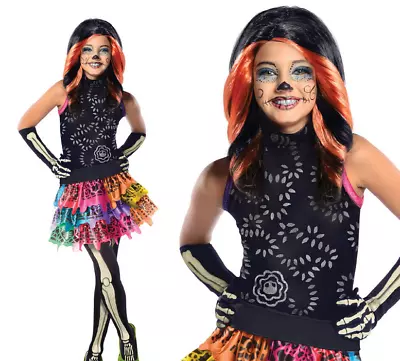 Girls Monster High Skelita Calaveras Fancy Dress Costume 3 To 4 Years • $57.15