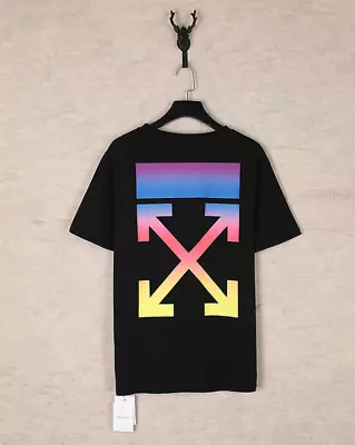 OFF WHITE Colourful Arrow Print Graphic Short Sleeve T-Shirt Mens Womens Couple • £27