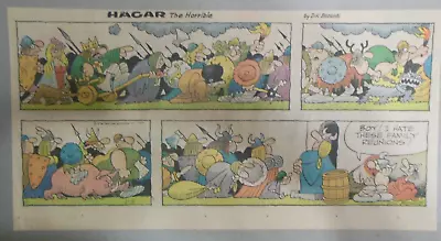 (32) Hagar The Horrible Sunday Pages By Dik Browne From 1975 Size: Most Thirds • $20