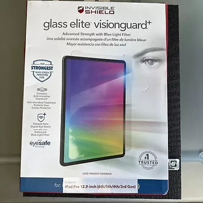 $23.99 • Buy ZAGG Invisible Shield Glass Elite Visionguard+ For IPad Pro 12.9-inch Gen 5/4/3