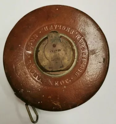 £19.99 • Buy Vintage John Rabone & Sons Birmingham 100 Ft Leather Steel Measure Tape