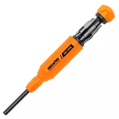 Megapro Hi Vis Original Multi Bit Screwdriver 15 In 1 High Visibility Orange USA • $25.99