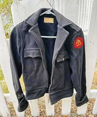 Vintage Peacoat Georgia Military College Men's Wool Pettibone Jacket 1940-50s • $49.55