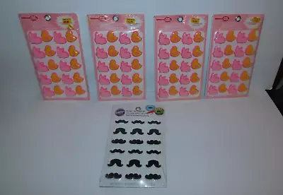 Nos Wilton Betty Crocker Cake Candy Decorations Job Lot Easter & Moustaches • $14.95