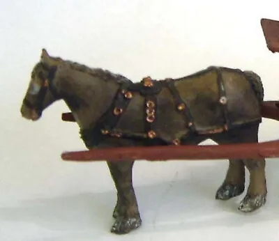 Horse With Harness M4 UNPAINTED O Scale Langley Models Kit 1/43 Animals Metal • £11.48