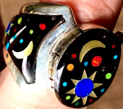 BIG NASA VINTAGE Old Men's Opal Ring 10 Super NOVA Space 17g T BIG BOY* VIDEO • $329