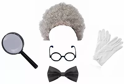 £12.99 • Buy Mad Scientist Costume Kids Professor Wig Glasses Gloves Fancy Dress Boys Girls