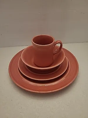 4 Piece Metlox Colorstax Dinner & Salad Plate Cereal Bowl & Mug • $22