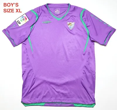 Malaga 2008/2009 Away Football Shirt Soccer Jersey Camiseta Purple Umbro Boys Xl • $29.99