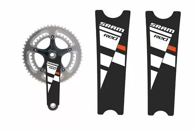 Crank Set Stickers Decals MTB SRAM RED Road Bike Bicycle Adhesive 2Pcs Orange • $20.99