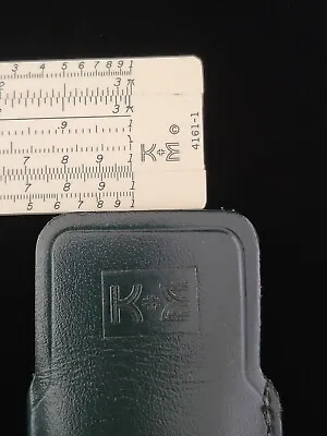 Vintage Keuffel & Esser USA Slide Rule K&E No. 4161-1  Pocket Ruler Green Case • $32