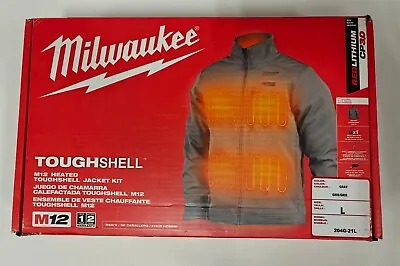 Milwaukee 204G-21L Toughshell Heated Jacket Kit Size L - Gray • $134.95