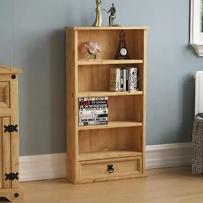 Corona Panama Bookcase Display Unit Solid Pine Waxed Mexican Rustic Furniture • £42.99
