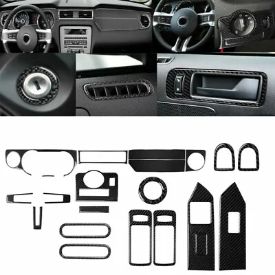 21Pc Carbon Fiber Full Set Interior Trim For Ford Mustang Boss 302 5.0L 2012 • $66.19