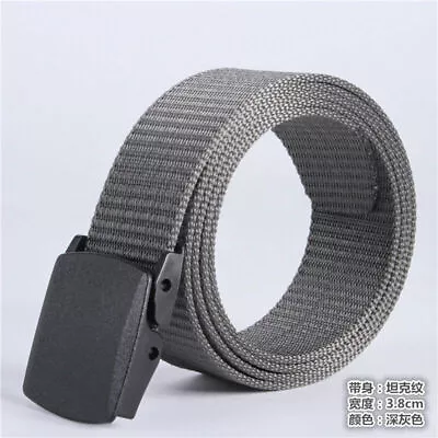 Fashion Military Metal-Free Web Belt Waistband Outdoor Sports Canvas Nylon Men  • $6.12