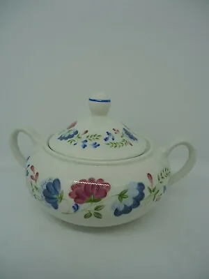 £14.99 • Buy BHS Priory Lidded Sugar Bowl Twin Handles Blue Vintage British 