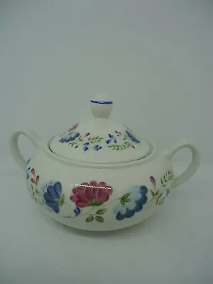 £14.99 • Buy BHS Priory Lidded Sugar Bowl Twin Handles Blue Vintage British 