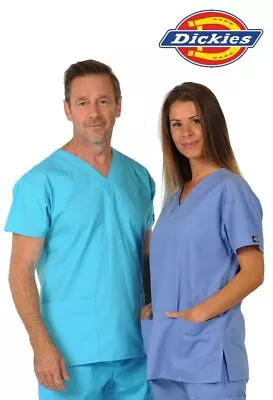 £9.99 • Buy DICKIES Multi (Hip) Pocket Unisex Scrub Top NURSE/DOCTOR/MEDICAL Tunic HC10506
