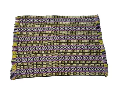 Set Of 4 Southwest Aztec Mexican  Tapestry Placemats Purple/Yellow/Green • $15.99
