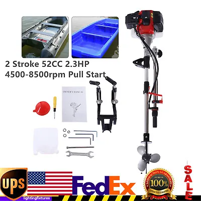 2 Stroke 52CC Gas Outboard Motor Trolling Motor Fishing Boat Engine Pull Start • $153