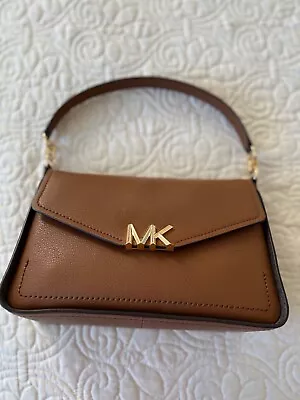 $90 • Buy Michael Kors ~ Sylvia Luggage Leather Medium Conv. Shoulder Crossbody Bag