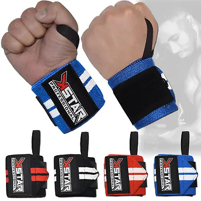 £4.99 • Buy K Star Gym Wrist Wraps For Weight Lifting Bodybuilding Power Lifting Support
