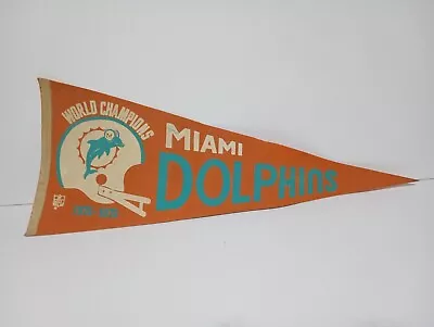 1972 - 1973 Miami Dolphins World Champions Pennant Vintage • $45