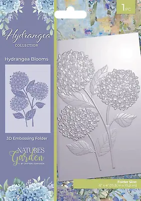 Natures Garden Hydrangea 6 X4  3D Embossing Folder Hydrangea Blooms By Crafters • £5.79