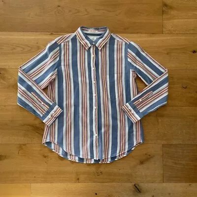 £25 • Buy Vintage Gant Rugger Pinstripe Shirt - Size 8 - Pink/Blue
