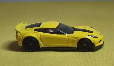 Hot Wheels - Corvette C7 Z06 - Yellow - 1:64 - Released 2017 - Loose • $6.50