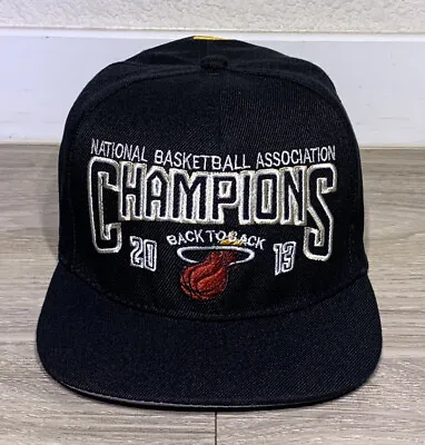 Miami Heat Back To Back NBA Champions  2013 Hat Adidas Official Locker Room Pro. • $19