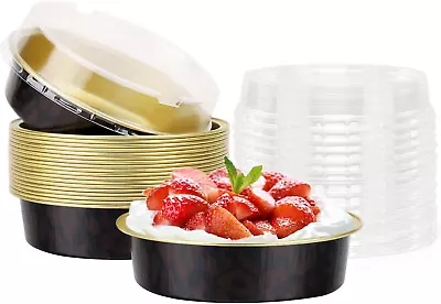 Beasea 20 Pack 4” Mini Pans With Lids 8Oz Disposable Aluminum Baking Foil Tins  • $21.87