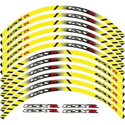 Motorcycle Rim Stripes Wheel Decals Tape Stickers For SUZUKI GSXR 600/750/1000 • $15.29