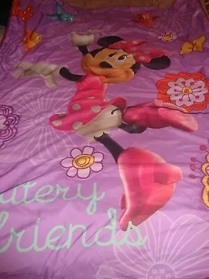 Vtg Disney Minnie Mouse Toddler Blanket+ Flat Sheet Nursery Decor 42 X 58    365 • $22.99